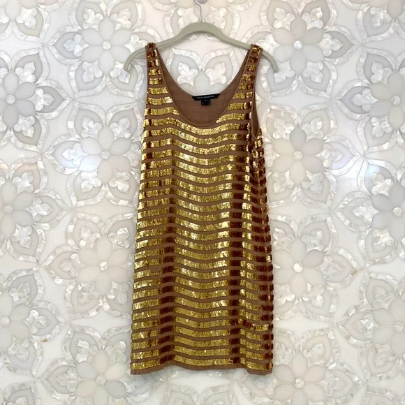 fcuk gold sequin dress 1920s Margot Gatsby Dress in Green – Flapper Boutique main image 1